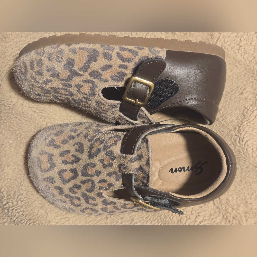 Smon Tan and Brown Leopard Mules